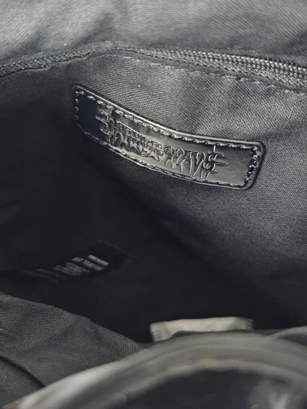 Darker Wavs Diatonic Liquid Velvet Backpack Shiny Black ORing Silver Hardware